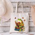 Frog & Toad Fishing Vintage Classic Book Frog Reading Book Canvas Tote Bag