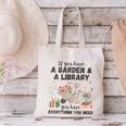 Gardening & Library Lover Books Reading Plants Cute Canvas Tote Bag