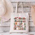 Ghost Christmas Reading Book Lover Library Christmas Teacher Canvas Tote Bag