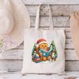 Gingerbread Reading Book Lovers Christmas Bookworm Librarian Canvas Tote Bag