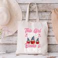 This Girl Loves Books And Gnomes Gardener Dwarf Garden Gnome Canvas Tote Bag