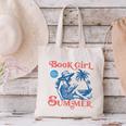 Girl Reading Book Summer Beach Vacation For Book Lover Canvas Tote Bag