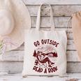 Go Outside Read a Book Vintage Bibliophiles Canvas Tote Bag