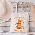 Halloween Fully Booked This Fall Book Ginger Cat Reading Canvas Tote Bag Halloween Fully Booked This Fall Book Ginger Cat Reading Canvas Tote Bag