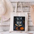 Halloween Girls Boys Cute Wolf Book Pumpkin Kids Halloween Canvas Tote Bag Halloween Girls Boys Cute Wolf Book Pumpkin Kids Halloween Canvas Tote Bag