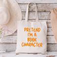 Halloween Pretend I'm Book Character Costume Lazy Adult Kids Canvas Tote Bag Halloween Pretend I'm Book Character Costume Lazy Adult Kids Canvas Tote Bag