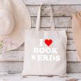 I Heart Book Nerds Book Readers Cute Canvas Tote Bag