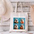 Hedgehog Love Reading And Hedgehogs Child Book Lover Canvas Tote Bag