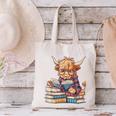 Highland Cow Reading Book Librarian Library Canvas Tote Bag Highland Cow Reading Book Librarian Library Canvas Tote Bag