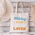 Hiking Now Minimal Socializing Introvert Vintage Canvas Tote Bag