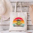 Howdy Reader Frog Reading Book Vintage Canvas Tote Bag