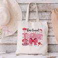 HUGvyn One Loved Teacher Valentine Book Heart Reading Bow Canvas Tote Bag