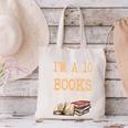 I'm A 10 But I Read Books All Night Bookworm Reader Reading Canvas Tote Bag