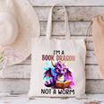 I'm A Book Dragon Not A Worm Canvas Tote Bag I'm A Book Dragon Not A Worm Canvas Tote Bag