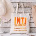 INTJ Architect Personality Introvert Sarcastic Orange Canvas Tote Bag