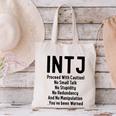 INTJ Rules Architect Personality Type Introvert Canvas Tote Bag