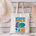 Introvert Book Lover Introvert Survival Kit Canvas Tote Bag