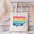Introverted But Willing To Discuss Aliens Canvas Tote Bag Introverted But Willing To Discuss Aliens Canvas Tote Bag