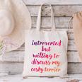Introverted Willing To Discuss Cesky Terrier Introvert Canvas Tote Bag Introverted Willing To Discuss Cesky Terrier Introvert Canvas Tote Bag