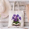 Irises Flowers Book Iris Floral Canvas Tote Bag
