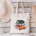 It's a Good Day To Read a Book Floral Stack Tee Canvas Tote Bag