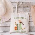 Just a Girl Who Loves Books And Birds Book Reading Bird Love Canvas Tote Bag