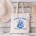 Just a Girl Who Loves Books Book Lover Bookish Canvas Tote Bag