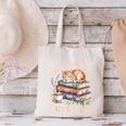 Just A Girl Who Loves Cats And Books Reading Librarian Canvas Tote Bag