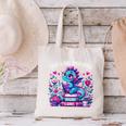Just A Girl Who Loves Dragons And Books Cute Dragon Reading Premium Tri-Blend Canvas Tote Bag