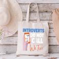 We Just Text Introvert For Quiet People Raglan Baseball Tee Canvas Tote Bag We Just Text Introvert For Quiet People Raglan Baseball Tee Canvas Tote Bag