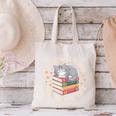 I Just Want To Read Books And Pet Cats Cat And Book Canvas Tote Bag