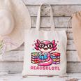 Kawaii Axolotl Readsolotl Book Lover Reading Bookworm Girls Canvas Tote Bag