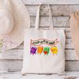 Librarian Let's All Go To The Library Cute Groovy Book Lover Canvas Tote Bag