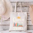 Librarian Queen Of The Books Book Reading Library Canvas Tote Bag