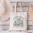 Libraries Are For Everyone Racoon Read Banned Book Librarian Canvas Tote Bag