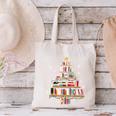 Library Books Christmas Tree Teacher Xmas Snowflake Canvas Tote Bag Library Books Christmas Tree Teacher Xmas Snowflake Canvas Tote Bag