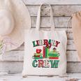 Library Crew Book Lovers Reader Teacher Librarian Christmas Canvas Tote Bag