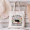 Life Is Better With Cats And Books Canvas Tote Bag Life Is Better With Cats And Books Canvas Tote Bag