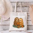 Life Is Better With Sloths And Books Cute Sloth Lover Canvas Tote Bag