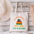 My Life Essentials Are Cat And Books Canvas Tote Bag My Life Essentials Are Cat And Books Canvas Tote Bag