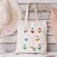 Literary Winter Reading Snowmen Cozy Book Lover Pattern Canvas Tote Bag