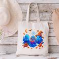 Little Ghost Coffee Tee Spooky Season Ghost Reading Book Canvas Tote Bag