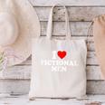 I Love Heart Fictional Men Simple Cute Books Reading Canvas Tote Bag