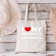 I Love My Introvert Daughters Heart My Introvert Daughters Canvas Tote Bag