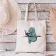 Manatee Reading Book Bookworm Manatees Ocean Animal Lover Canvas Tote Bag