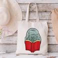 Manatee Reading Books Sea Animal Manatee Canvas Tote Bag