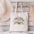 Mardi Gras Book Librarian Author Purple Beads Canvas Tote Bag