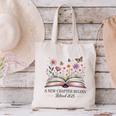 a New Chapter Begins Retired 2025 Floral Book Retirement Canvas Tote Bag a New Chapter Begins Retired 2025 Floral Book Retirement Canvas Tote Bag