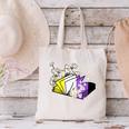 Non-Binary Book Lover Nonbinary Daisy LGBT Reading Pride Canvas Tote Bag Non-Binary Book Lover Nonbinary Daisy LGBT Reading Pride Canvas Tote Bag