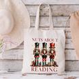 Nuts About Reading Nutcracker Reading Book Lover Christmas Canvas Tote Bag
